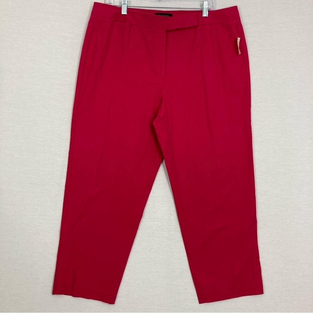 New Talbots Pink Slim Leg Side Slit Ankle Pants size 16
